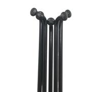 SHANGCHENG 16 piezas 12G 2,6 mm J-Bend Round Body ED Black Color Electric Bike Wheel Spokes for High Speed BLDC Geared Motor (185 mm)