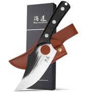 SHANGDAO Cuchillos para deshuesar, cuchillo de carnicero afilado de 15.3 cm, para trabajo pesado, cuchillo picador de acero con alto contenido de carbono, hoja forjada y mango de madera