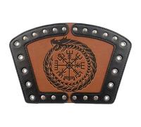 shangjia Armadura vikinga,Puños muñeca Cuero PU Grano Brazales - Brazo Cosplay Medieval Vikingo nórdico, Accesorios Disfraz Medieval para Cosplay, Feria có ICS