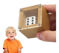 shangjia Juguetes de Dados mágicos - Dados de predicción de la Mente de Madera,Accesorios de ilusión de Escenario mágico para niños Adultos Familia, Juguetes de Dados de Truco de Magia Real