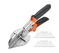 shangjia Tijeras de inglete para Manualidades,Cortador de cizalla de inglete multiángulo de 45 a 135 Grados - Suministros de Tijeras para Manualidades con Cierre de Tensor con 2 Cuchillas para Cortar