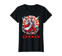 Shango Santeria Dios Africano Potencia la religión afrocubana Camiseta, Mujer, Negro, S