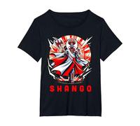 Shango Santeria Dios Africano Potencia la religión afrocubana Camiseta, Mujer Tallas Grandes, Negro, 5XL Grande