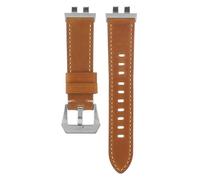 Shangshi Correa de reloj de cuero vacuno compatible con Casio GMW-B5000 GM-B2100 GMC-B2100 GMW B5000 GM B2100 (marrón plateado)