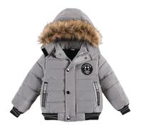 ShangSRS Ropa Niño Invierno Sudadera con Capucha Abrigo De Algodón Engrosamiento Chaqueta (Gris, 5 años)