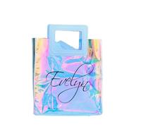 Shangyue Bolsa holográfica personalizada para dama de honor, bolsa de playa personalizada para dama de honor, bolsas de despedida de soltera, bolsa de fiesta, Varios colores, S:18x10x20cm