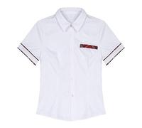 SHANHE Disfraz de colegiala para mujer, uniforme de colegiala japonesa, camisa Sexy para discoteca con falda a cuadros, corbata, traje de juego de rol-Rojo B,XL