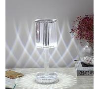 SHANJIA Crystal lamp,Crystal Diamond Table Lamp,Bedside Lamps with Touching Control 3-Color Changing Touch Control Bedside Lamp USB Cable Bedside Lamp (G)
