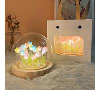 SHANJIA Lámpara Nocturna De Tulipanes DIY De, Lámpara Nocturna De Tulipanes LED, Decoración De Lámparas De Tulipanes, Decoración De Escritorios Con Ambiente De Regalo De Novia (20 Flores, Multicolor)