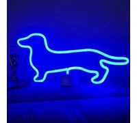SHANJIA Letrero De Neón LED Letreros De Neón De Perro Azul, Luz De Neón Para Dormitorio,Luces De Neón Para Habitación, Fiesta, Mesa, Letreros Decorativos Halloween (A)