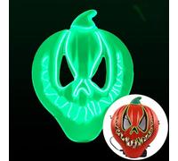SHANJIA Máscara de halloween, máscara luminosa, máscara luminosa de calabaza LED máscara luminosa, máscara de esqueleto de terror del baile de disfraces de Halloween (Verde)