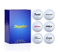 Shanker Golf Balls Hero Edition - Bolas horribles groseras - Divertido Regalo de Broma Original para Golfistas (juego de 6, novedad, calidad de juego) - Caja de Regalo con Sello Dorado