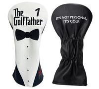 Shanker Golf Funda para Cabeza de Conductor, Funda Divertida para Palo de Golf para un Amante del Golf, Regalo para papá, Piel sintética de Grado turístico, Impermeable, Forro Suave, Logotipos