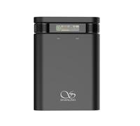 Shanling H2 Decodificador amplificador de auriculares todo en uno, Bluetooth 5.0, DAC 43198, USB XU208, salida equilibrada de 3,5 mm + 4,4 mm, pantalla con batería, reproducción local (negro)