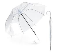 SHANN Paragua Largo Clasico Grande Automatico Resistente al Viente, Impermeable, Mango Curvo, Grande y Elegante para Hombre y Mujer