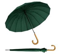 SHANN Paragua Largo XXL Clasico Automatico Resistente al Viente, Impermeable, Mango Curvo, Grande y Elegante para Hombre y Mujer,125CM de dimencion