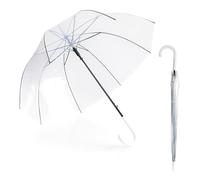 SHANN Paragua Largo XXL Clasico Automatico Resistente al Viente, Impermeable, Mango Curvo, Grande y Elegante para Hombre y Mujer,125CM de dimencion