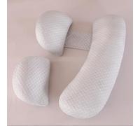 SHANNA Almohada Embarazada Dormir, Sleep Confort Almohada con Funda de Bambú Refrescante y Suave, Almohada de Lactancia Corporal, Almohada Apoyo y Cuerpo Completo para Eembarazo (Gris & Pequeño)