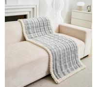 SHANNA Fundas De Cojines para Sofá De Terciopelo Acolchado, Moderna Y Gruesa, Nueva Funda Transpirable como Cama para Mascotas, Protector para Salón (Gris Claro, 70×150cm)