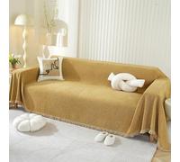 SHANNA Fundas Sofa Cubre Sofas Universal, Chenilla Lisa Cara Fundas para Sofas 3 Plazas, Protector de Muebles para Perros, Antideslizante Antimanchas Protector Fundas de Sofa