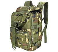 SHANNA Mochila Militar Utilidad 35L Tactica, Mochila Crossfit Gran Capacidad Paquete de Asalto Molle, Mochilas de Emergencia de 3 Días para Caza Senderismo Acampada y Actividad al Aire Libre, CP Verde
