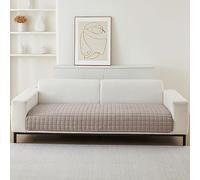 SHANNA Terciopelo Funda Sofa Chaise Long 1 2 3 4 Plazas Protector Cubre Sofa, Ajustable Manta de Sofá Antideslizante Universal, Funda de Sofa Súper Suave para Sala de Estar (Beige, 90 * 240 cm)