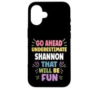 Shannon Personalized Women's Gift Custom Shannon Carcasa para iPhone 16