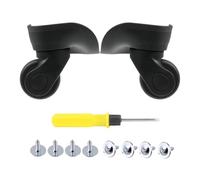 SHANOER - 1 par de ejes negros de 9,1 x 10,7 x 4,9 cm para maleta, ruedas de equipaje, kit de reparación de lujo, Black, 9.1x10.7x4.9cm