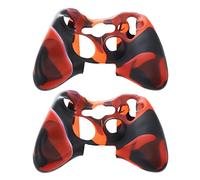 shanpu 2X Cubierta Caja Piel de Silicona para Controlador Camo + Negro