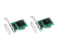 shanpu 2X Tarjeta de Red PCIe Gigabit de 2 Puertos Adaptador Ethernet PCI de 1000 M de Puertos Duales con Tarjeta Nic LAN 82571EB para Windows
