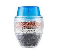 shanpu Filtro de Grifo de CarbóN Activado Boquilla de Grifo Filtro de Agua Grifo de Cocina Purificador de Filtro de 5 para Uso DoméStico (Azul)