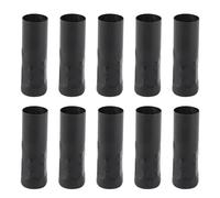 ShanQuilyx 10 piezas de tubo metálico E14 para portalámparas de vela, funda de base de lámpara de hierro, accesorios de iluminación de repuesto de 25 x 80 mm para candelabros de cristal y (Negra)