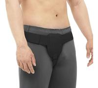 SHANRROW Cinturón de hernia inguinal para hombres, lado izquierdo o derecho, braguero de soporte de hernia inguinal para hombres poscirugía para hernias inguinales,Negro