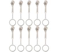 Shanrya 10 Llaveros de Llave Inglesa, Llaveros de Llave Inglesa Resistentes Al Desgaste Y Duraderos, Llavero de Mano de Obra Fina para Reparar Herramientas, Adornos para Decoración de Ropa de