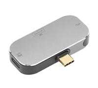 Shanrya 3 en 1 USB C Hub, 3 en 1 USB C a Adaptador DP Transmisión de Datos Amplia Aplicación para Viajes para el Hogar para la Oficina