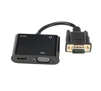 Shanrya Adaptador VGa a, Convertidor de Energía 3 en 1, Fácil de Instalar para Proyectores de TV, Juegos en Casa, Aula