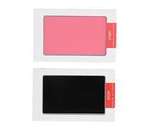 Shanrya Almohadilla de Tinta Táctil Limpia, Huella de bebé y Kit Completo de Huella de Mano, Juego Completo de Recuerdo de Huella Transparente para el Hogar para bebé (negro y rosa)