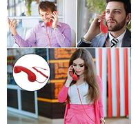 Shanrya Auricular Retro, Funciona con la Mayoría de Dispositivos Móviles, Regalo Ideal Mini Micrófono de 3,55 Mm para Teléfono Móvil (Rojo)
