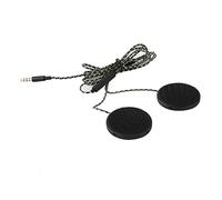 Shanrya Auriculares para Casco, Auriculares para Casco, Color Negro, Fácil Instalación, Manos Libres, Duraderos, 1 par con Cable TPE para Motocicleta