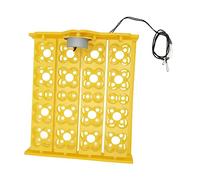 Shanrya Bandeja de Incubación de Huevos Evita Descargas Eléctricas Giratorio Automático de Huevos Bandeja de Giro de Huevos Potente Motor Multifunción Transpirable para 16 Huevos (12 V
