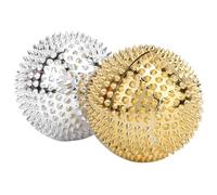 Shanrya Bola de Masaje Magnética, Bola de Masaje de Metal Dorado Y Plateado para Fascitis Plantar para Aliviar el Dolor Muscular para la Liberación Miofascial
