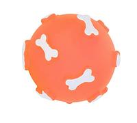 Shanrya Bola de Pinchos para Masticar, Bola Vocal Chirriante, Juguetes para Masticar para la Dentición de Mascotas, Bola de Chirrido para Mascotas, Bola Vocal Chirriante para Exteriores para(Naranja)