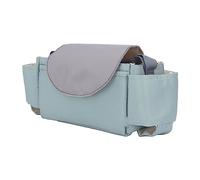 Shanrya Bolsa Colgante para Cochecito, Bolsa de Almacenamiento de Nailon Impermeable para Cochecito, Amplia Aplicación para Cama de bebé para Toallero (Niebla Verde)