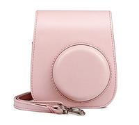 Shanrya Bolso de Cuero de la PU, Quitar Dos Botones Mini Cubierta Protectora de la Cámara Práctica Cubierta de la Cámara Artículo de Moda para Mini 11(Rosado)
