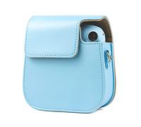Shanrya Bolso de Cuero de la PU, Quitar Dos Botones Mini Cubierta Protectora de la Cámara Práctica Cubierta de la Cámara Artículo de Moda para Mini 11(Azul)