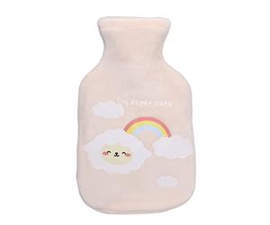 Shanrya Botella de Agua Caliente de Dibujos Animados, Buen Rendimiento de Sellado de la Botella de Agua Caliente del Tapón Seguro para el Hogar