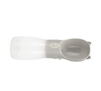 Shanrya Botella de Agua para Perros a Prueba de Fugas, Libre de BPA, Portátil, Fácil de Limpiar, Dispensador de Agua para Perros de 550ml para Hámsteres, Camping Al Aire Libre, Conejo (Gris)