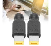 Shanrya Cabezal de Conversión de Adaptador de Corriente, Junta de Línea de Adaptador, Material ABS Práctico Rendimiento Estable Adaptador Universal Negro Accesorio para Computadora Portátil