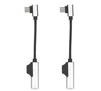 Shanrya Cable de Auriculares Tipo C a 3,5 Mm, Convertidor de Auriculares Tipo C a 3,5 Mm 2 en 1 Flexible para Tabletas para PC (Plata)