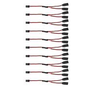 Shanrya Cable de extensión servo, conector servo tipo Y de PVC + latón interno hembra a macho para modelo de avión